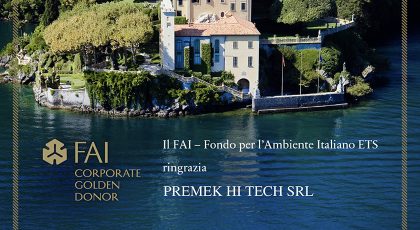 Premek - adesione al programma Corporate Golden Donor del FAI - Fondo per l'Ambiente Italiano
