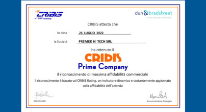 riconoscimento da Cribis Prime Company | Premek