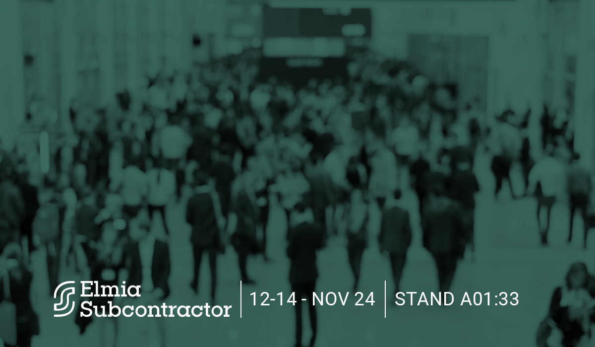 Dal 12 al 14 novembre saremo presenti a ELMIA Subcontractor - Premek